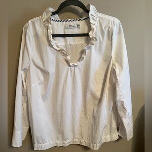 VINEYARD VINES: ruffle neck top (XXL but fits like XL)